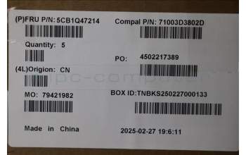 Lenovo 5CB1Q47214 C-Cover with AI keyboard, Russian, Cloud Grey, Non-Backlight, Fingerprint, US