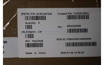 Lenovo 5CB1Q47220 C-Cover with AI keyboard, Italian, Cloud Grey, Non-Backlight, Fingerprint, UK