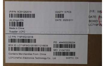 Lenovo 5CB1Q52014 C-Cover with keyboard, Arabic, Cosmic Blue, Backlight, US