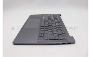 Lenovo 5CB1Q64058 C-Cover with keyboard, Czech Slovakian, Luna Grey, Backlight, UK
