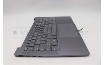 Lenovo 5CB1Q64064 C-Cover with keyboard, German, Luna Grey, Backlight, UK