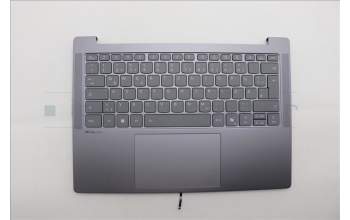 Lenovo 5CB1Q64064 C-Cover with keyboard, German, Luna Grey, Backlight, UK