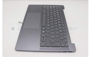 Lenovo 5CB1Q64074 C-Cover with keyboard, Portuguese, Luna Grey, Backlight, UK