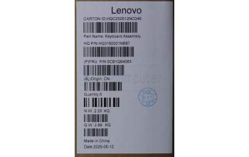 Lenovo 5CB1Q64083 C-Cover with keyboard, Ukraine, Luna Grey, Backlight, US