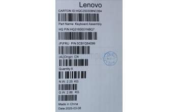 Lenovo 5CB1Q64099 C-Cover with keyboard, Italian, Luna Grey, Non-Backlight, UK