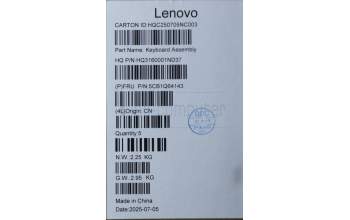 Lenovo 5CB1Q64143 C-Cover with keyboard, Ukraine, Cosmic Blue, Backlight, US