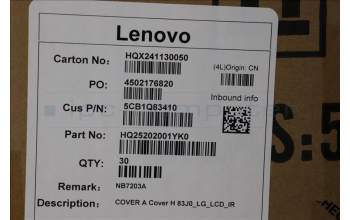 Lenovo 5CB1Q83410 A-Cover, 83J0, Luna Grey, LCD_IR