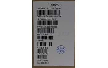 Lenovo 5CB1R07729 C-Cover with keyboard, Arabic, Luna Grey, Backlight, 3CELL, US