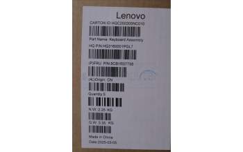 Lenovo 5CB1R07758 C-Cover with keyboard, Ukraine, Luna Grey, Backlight, 3CELL, US