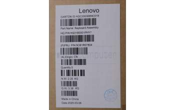 Lenovo 5CB1R07804 C-Cover with keyboard, Italian, Luna Grey, Backlight, 4CELL, UK