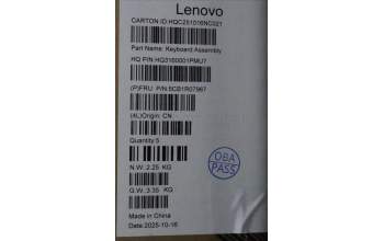 Lenovo 5CB1R07967 C-Cover with keyboard, French, Cosmic Blue, Backlight, 3CELL, US