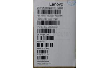 Lenovo 5CB1R07997 C-Cover with keyboard, French, Cosmic Blue, Non-Backlight, 3CELL, US