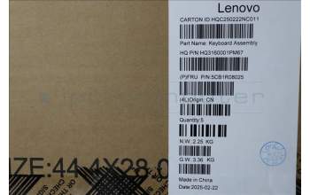 Lenovo 5CB1R08025 C-Cover with keyboard, English, Cosmic Blue, Backlight, 4CELL, US