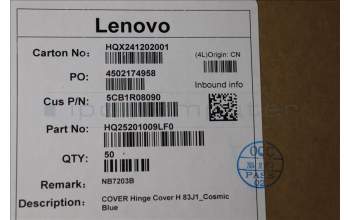 Lenovo 5CB1R08090 Hinge Cover, 83J1, Cosmic Blue