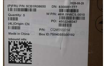 Lenovo 5CB1R08650 C-Cover with keyboard, German, Arctic Grey, Non-Backlight, H-series, UK