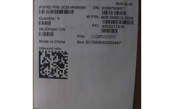 Lenovo 5CB1R08660 C-Cover with keyboard, UK English, Arctic Grey, Non-Backlight, H-series, UK