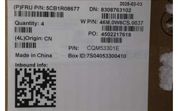 Lenovo 5CB1R08677 C-Cover with keyboard, Hebrew, Arctic Grey, Backlight, H-series, US