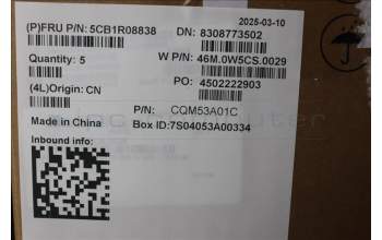 Lenovo 5CB1R08838 C-Cover with keyboard, Greek, Arctic Grey, Non-Backlight, H-series, US