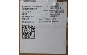 Lenovo 5CB1R08942 C-Cover with keyboard, UK English, Arctic Grey, Backlight, U-series, UK