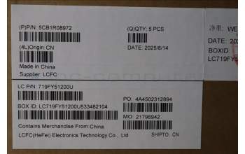 Lenovo 5CB1R08972 C-Cover with keyboard, Italian, Cosmic Blue, Backlight, UK