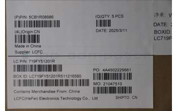 Lenovo 5CB1R08986 C-Cover with keyboard, Ukraine, Cosmic Blue, Backlight, US