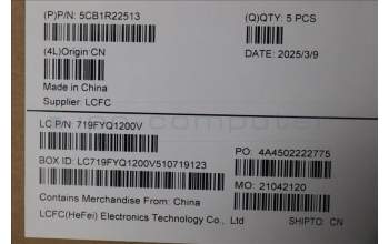 Lenovo 5CB1R22513 C-Cover with keyboard, English, Luna Grey, Backlight, US