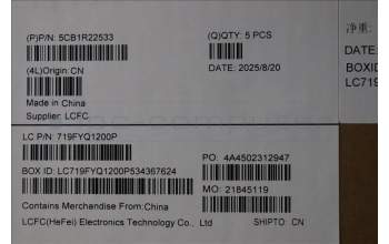 Lenovo 5CB1R22533 C-Cover with keyboard, Italian, Luna Grey, Backlight, UK