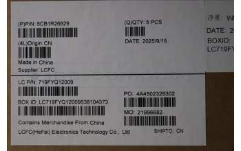 Lenovo 5CB1R26629 C-Cover with keyboard, Ukraine, Cosmic Blue, Non-Backlight, US