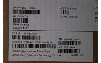 Lenovo 5CB1R26659 C-Cover with keyboard, Ukraine, Luna Grey, Non-Backlight, US