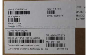 Lenovo 5CB1R26744 C-Cover with keyboard, Switzerland, Cosmic Blue, Non-Backlight, UK