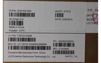 Lenovo 5CB1R27625 C-Cover with keyboard, Nordic, Luna Grey, Backlight, UK