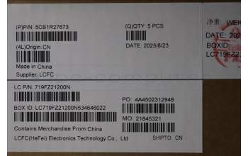 Lenovo 5CB1R27673 C-Cover with keyboard, French, Luna Grey, Non-Backlight, US