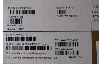 Lenovo 5CB1R27860 C-Cover with keyboard, Nordic, Cosmic Blue, Non-Backlight, UK