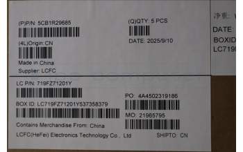 Lenovo 5CB1R29685 C-Cover with keyboard, Belgian, Luna Grey, Backlight, UK