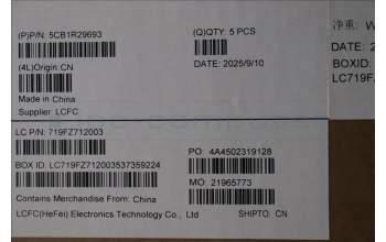 Lenovo 5CB1R29693 C-Cover with keyboard, French, Luna Grey, Backlight, US