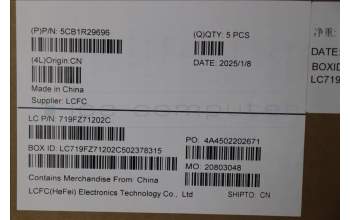 Lenovo 5CB1R29696 C-Cover with keyboard, German, Luna Grey, Backlight, UK