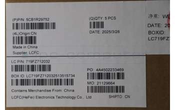 Lenovo 5CB1R29752 C-Cover with keyboard, English, Luna Grey, Non_Backlight