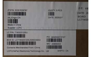 Lenovo 5CB1R29787 C-Cover with keyboard, English, Cosmic Blue, Backlight