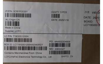 Lenovo 5CB1R30351 C-Cover with keyboard, US English Euro, US