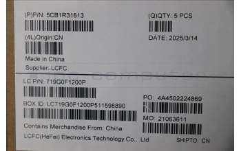 Lenovo 5CB1R31613 C-Cover with keyboard, Switzerland, Luna Grey, Non_Backlight