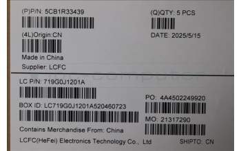 Lenovo 5CB1R33439 C-Cover with keyboard, Arabic, Luna Grey, Backlight, US