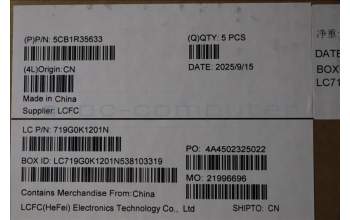 Lenovo 5CB1R35633 C-Cover with keyboard, Nordic, Luna Grey, Backlight, UK