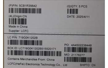 Lenovo 5CB1R35642 C-Cover with keyboard, UK English, Luna Grey, Backlight, UK