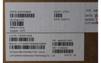 Lenovo 5CB1R35823 C-Cover with keyboard, Ukraine, Luna Grey, Non-Backlight, US