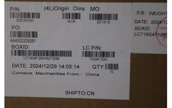 Lenovo 5CB1R61091 Hinge CAP, 83JM, Luna Grey