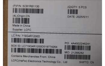 Lenovo 5CB1R61130 C-Cover with keyboard, Bulgarian, Luna Grey, UMA, UK