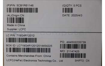 Lenovo 5CB1R61146 C-Cover with keyboard, Nordic, Luna Grey, UMA, UK