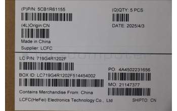 Lenovo 5CB1R61155 C-Cover with keyboard, UK English, Luna Grey, UMA, UK