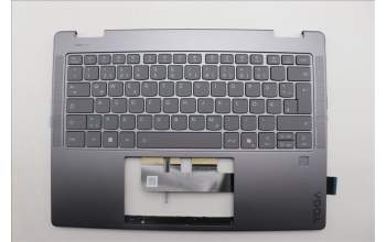 Lenovo 5CB1R61229 C-Cover with keyboard, German, Luna Grey, FingerPrint, Puresight Logo, UK