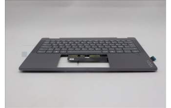 Lenovo 5CB1R61231 C-Cover with keyboard, Norwegian, Luna Grey, FingerPrint, Puresight Logo